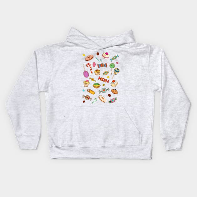 Candy & Bonbon (black) Kids Hoodie by BessoChicca